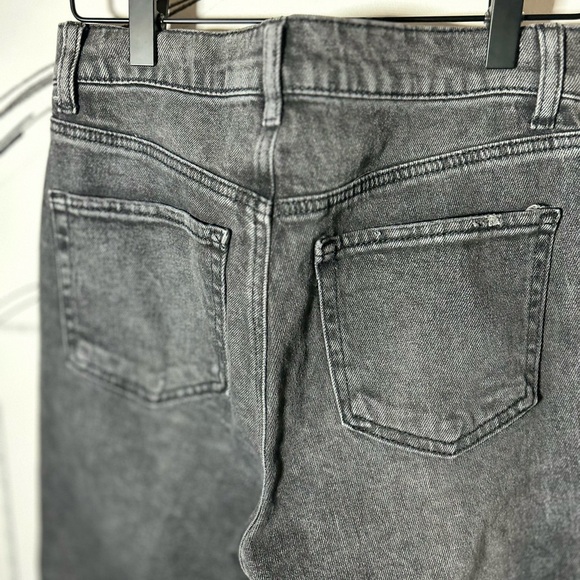 SO High Rise Straight Leg w/ Slit Ankle Gray Women's Jeans Size 7 Button Fly - Picture 7 of 8